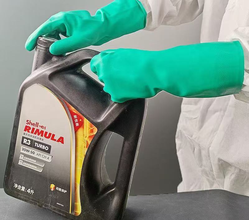 威伦绿色丁腈耐油手套